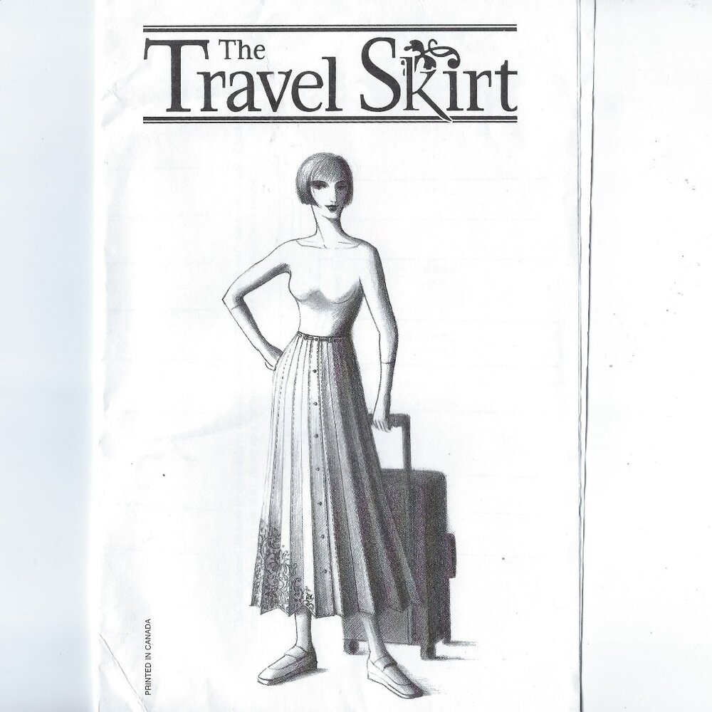 The Travel Skirt Pattern by Kathryn Brenne in 1997 - S, M, L